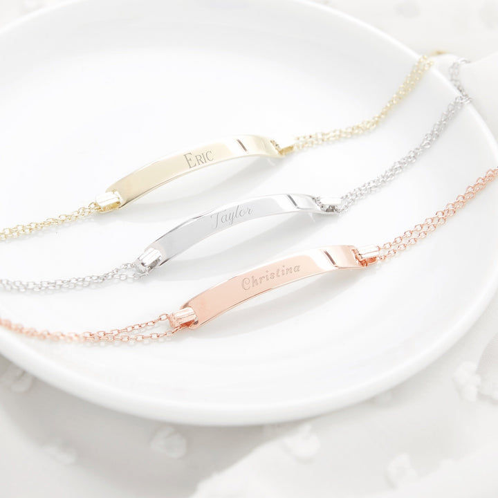Engravable Name Bar Bracelet