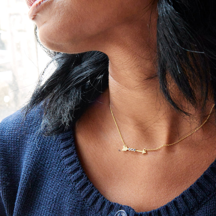 Birthstone Arrow Necklace