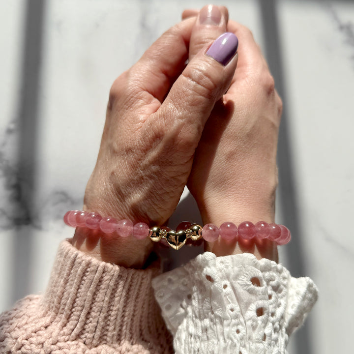 Mommy and Daughter Heart to Heart Bracelet Set