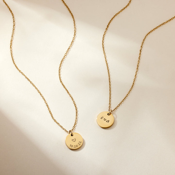 Custom Date Disc Necklace
