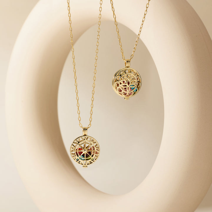 Custom Flower Birthstone Locket