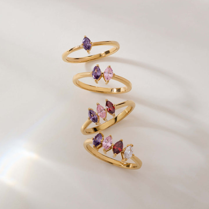 Custom Marquise Birthstone Ring
