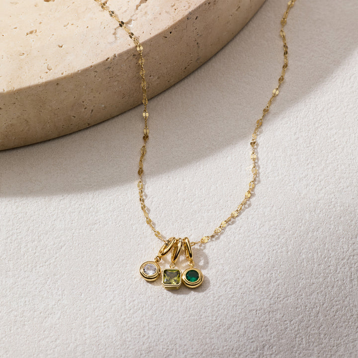 Custom Family Birthstone Stack Necklace