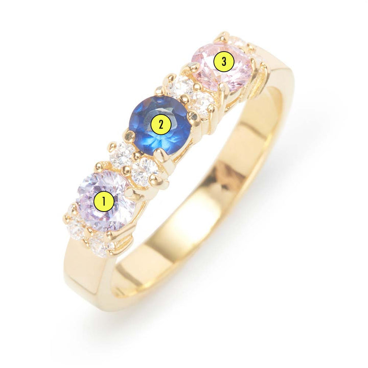 Custom Close to the Heart Birthstone Ring