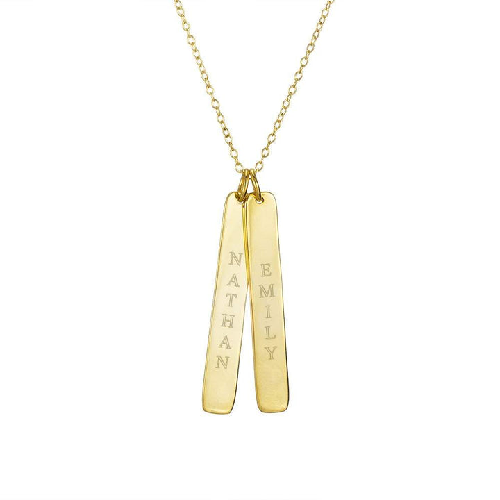 Engravable Vertical Name Bar Pendant