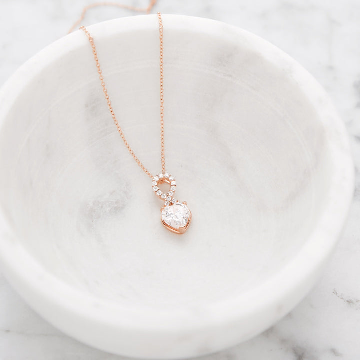Infinity Custom Heart Birthstone Necklace