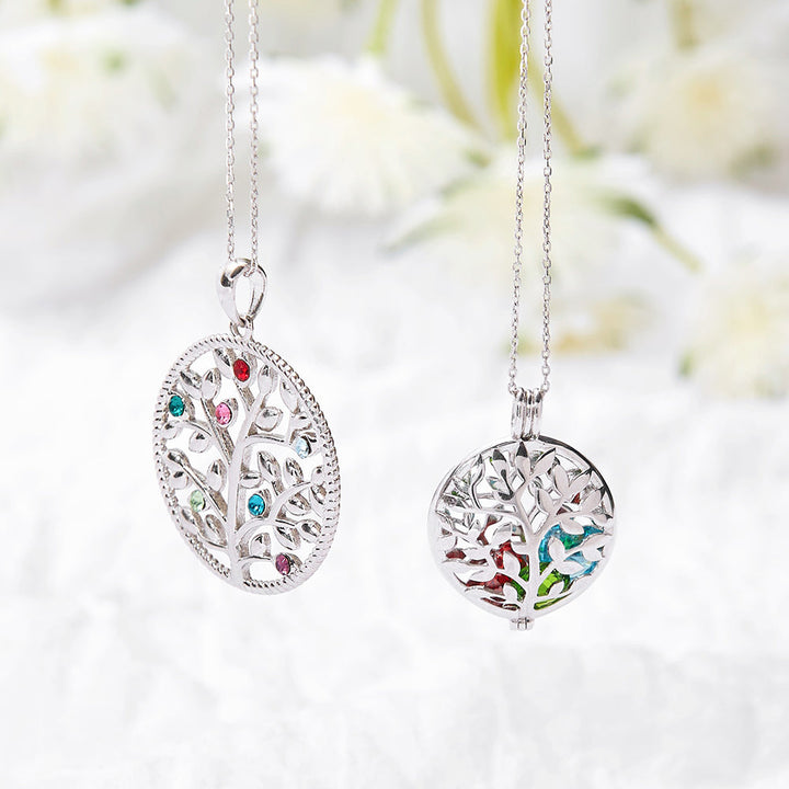 Custom Birthstone Family Tree Pendant