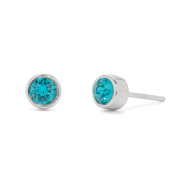 Custom Bezel Set Stud Earrings