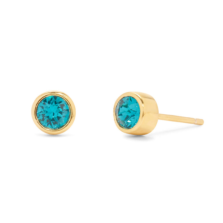 Custom Bezel Set Stud Earrings