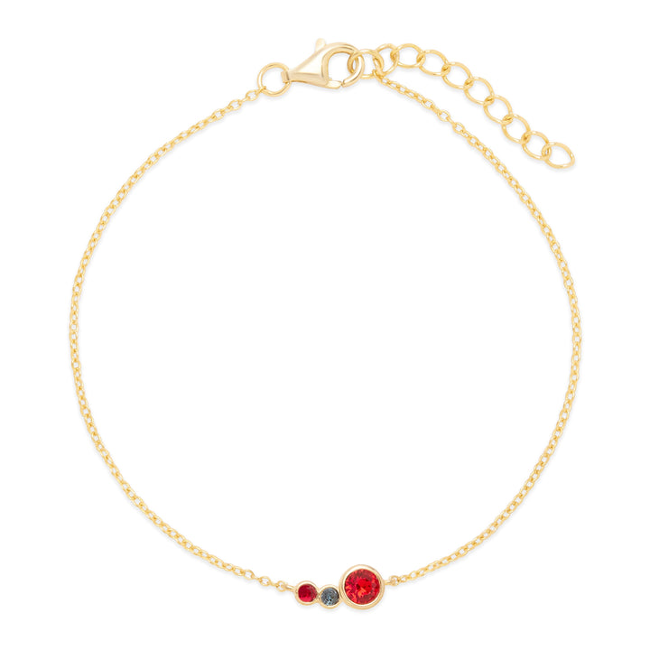 Custom Mother and Children Birthstone Bracelet