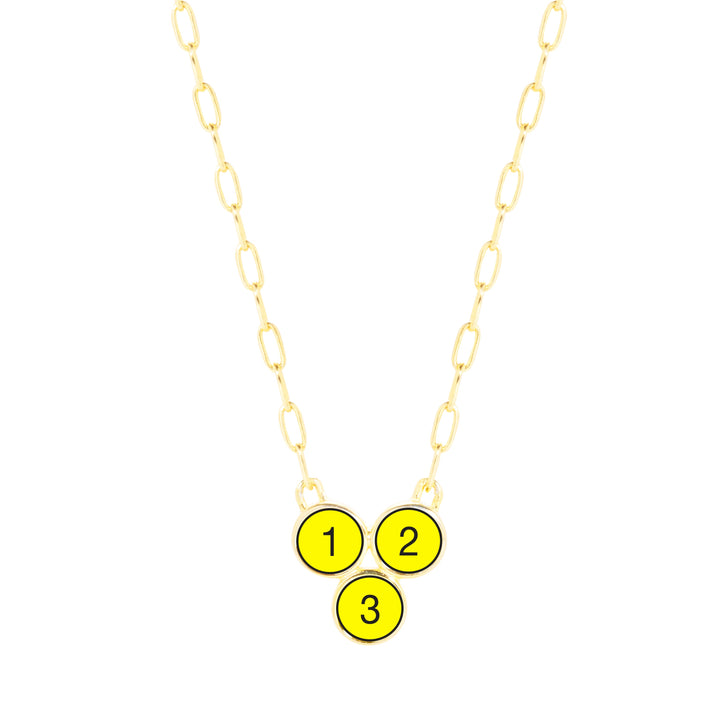Custom Paperclip Chain Flower Bezel Birthstone Necklace