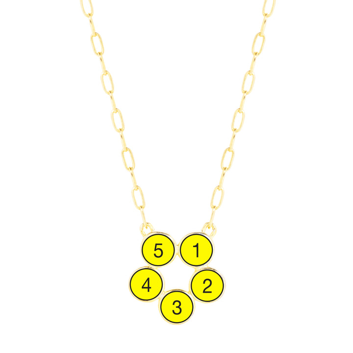 Custom Paperclip Chain Flower Bezel Birthstone Necklace