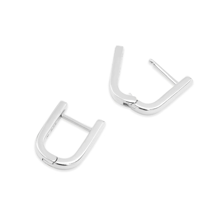 Paper Clip Huggie Earrings