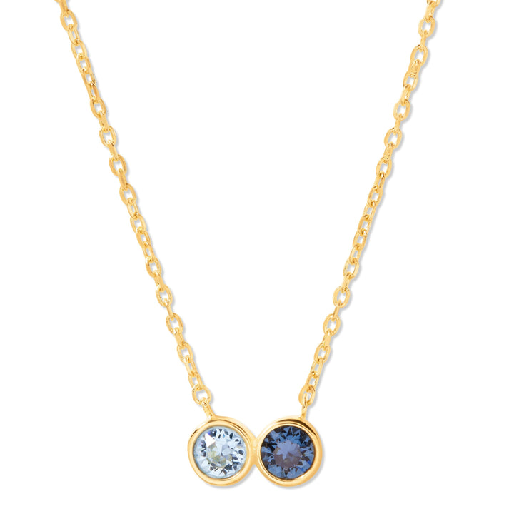 Custom Birthstone Bezel Set Necklace