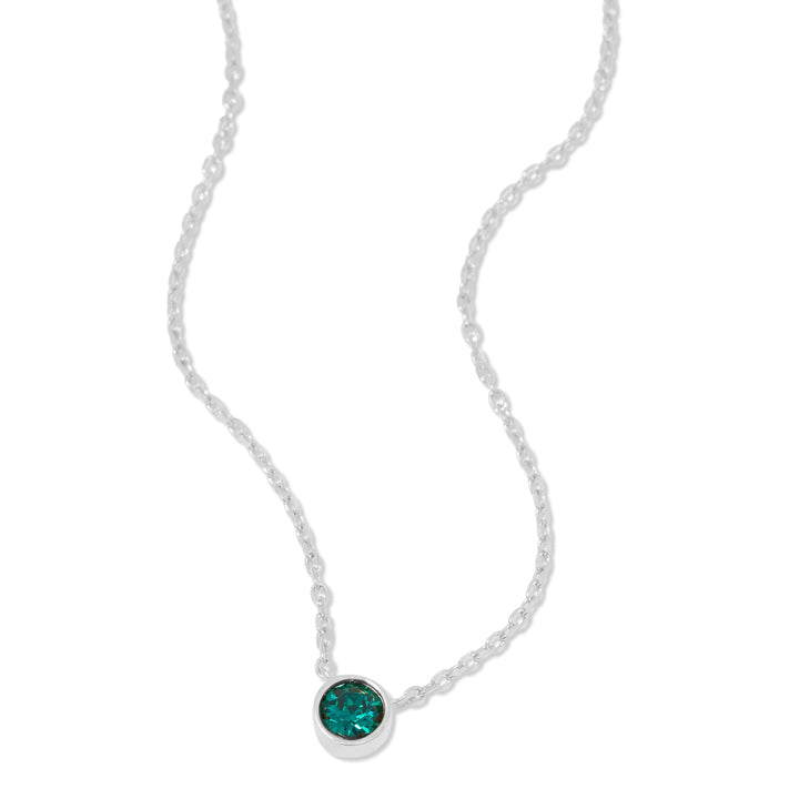 Custom Birthstone Bezel Set Necklace