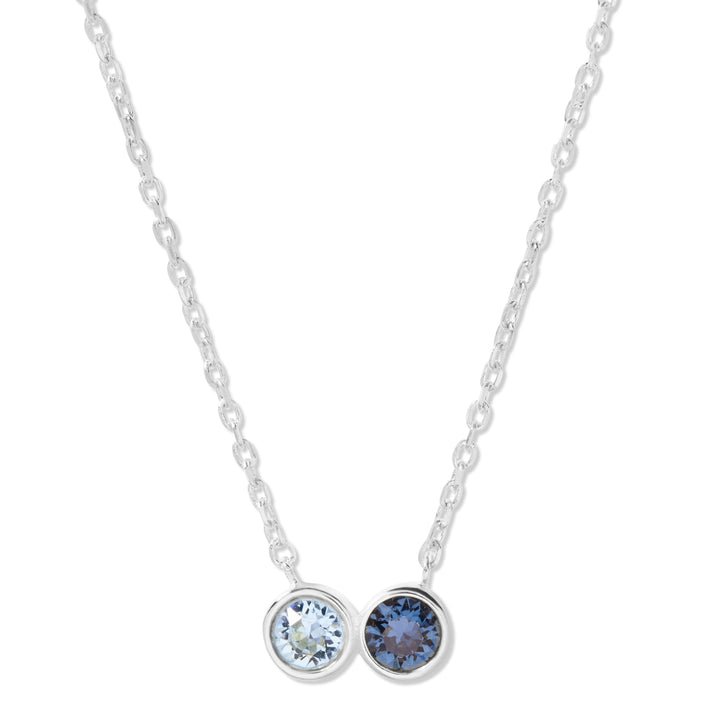 Custom Birthstone Bezel Set Necklace