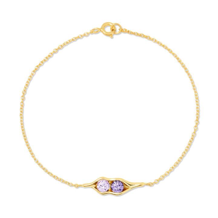 Custom Birthstone Pea in a Pod Bracelet