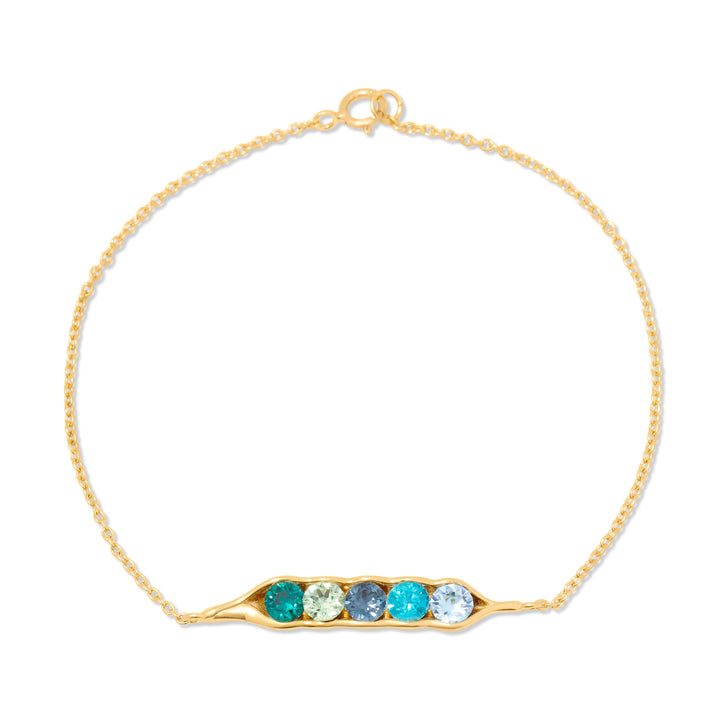 Custom Birthstone Pea in a Pod Bracelet