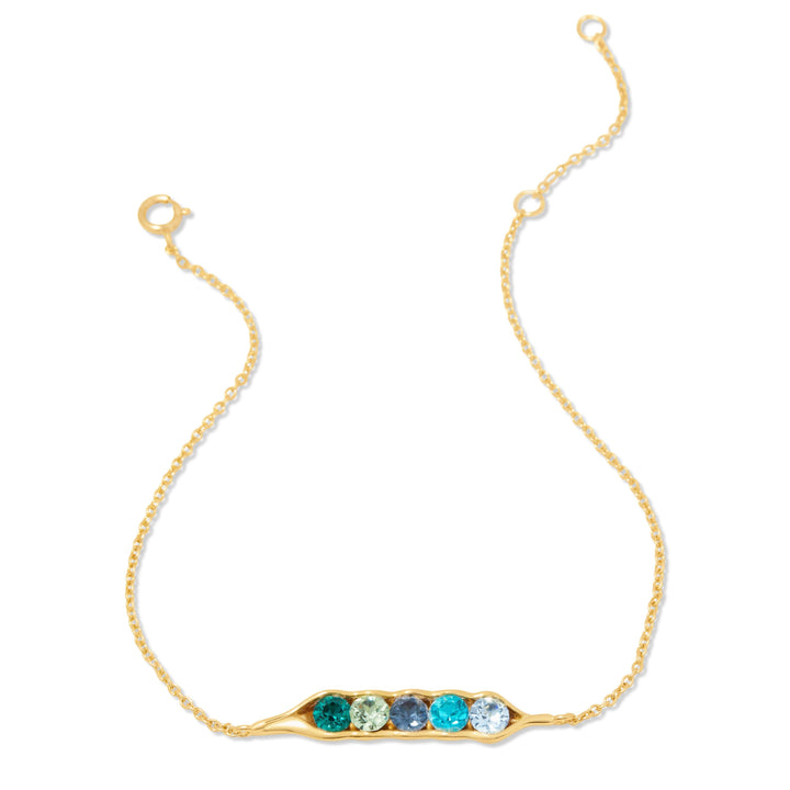 Custom Birthstone Pea in a Pod Bracelet