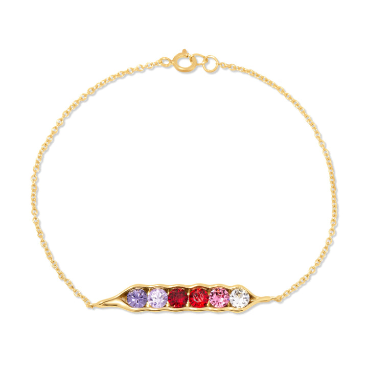 Custom Birthstone Pea in a Pod Bracelet