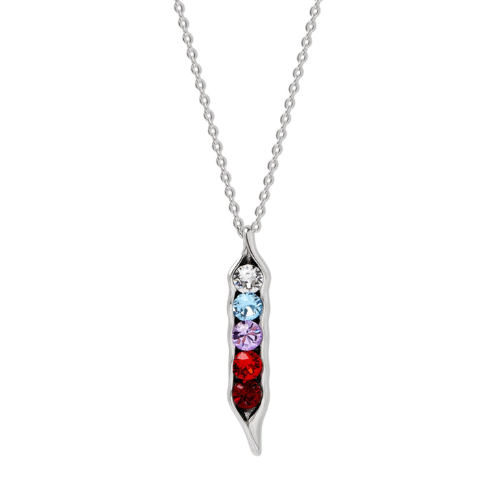 Custom Birthstone Pea in a Pod Necklace