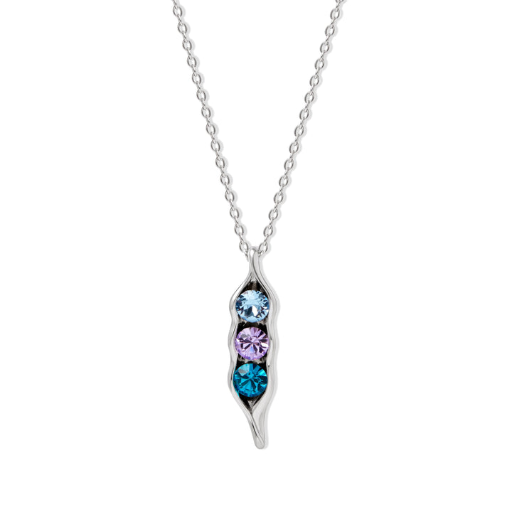 Custom Birthstone Pea in a Pod Necklace