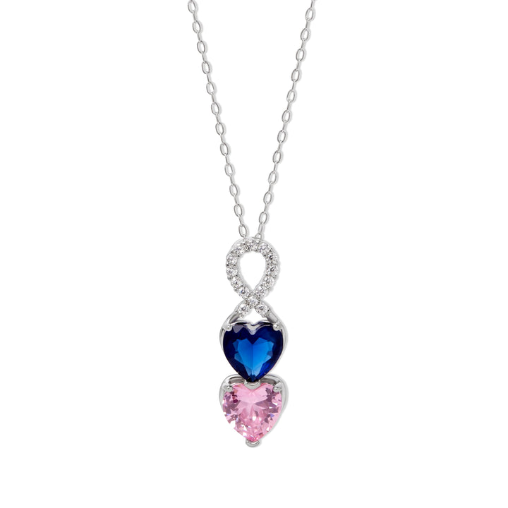 Infinity Custom Heart Birthstone Necklace