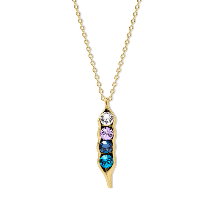 Custom Birthstone Pea in a Pod Necklace