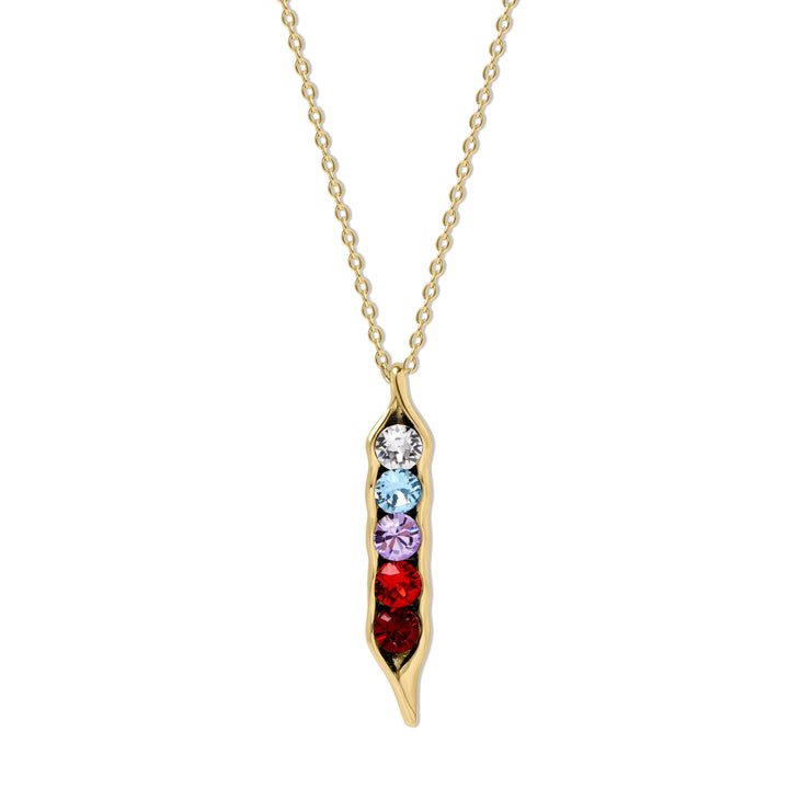 Custom Birthstone Pea in a Pod Necklace