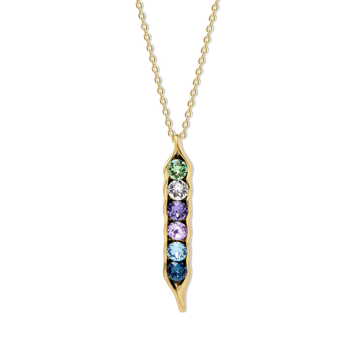 Custom Birthstone Pea in a Pod Necklace