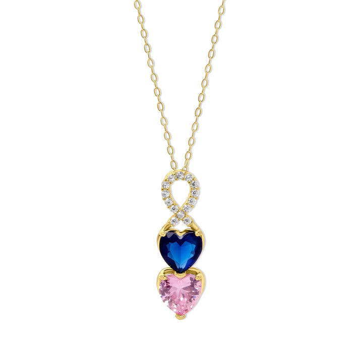 Infinity Custom Heart Birthstone Necklace