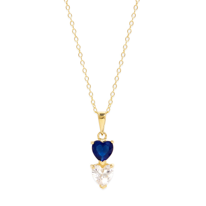 Custom Heart Drop Birthstone Necklace