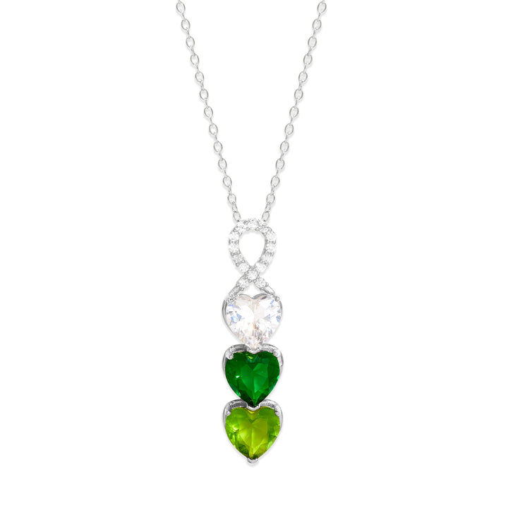 Infinity Custom Heart Birthstone Necklace