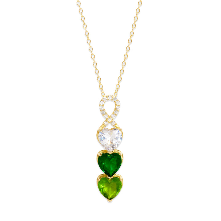 Infinity Custom Heart Birthstone Necklace