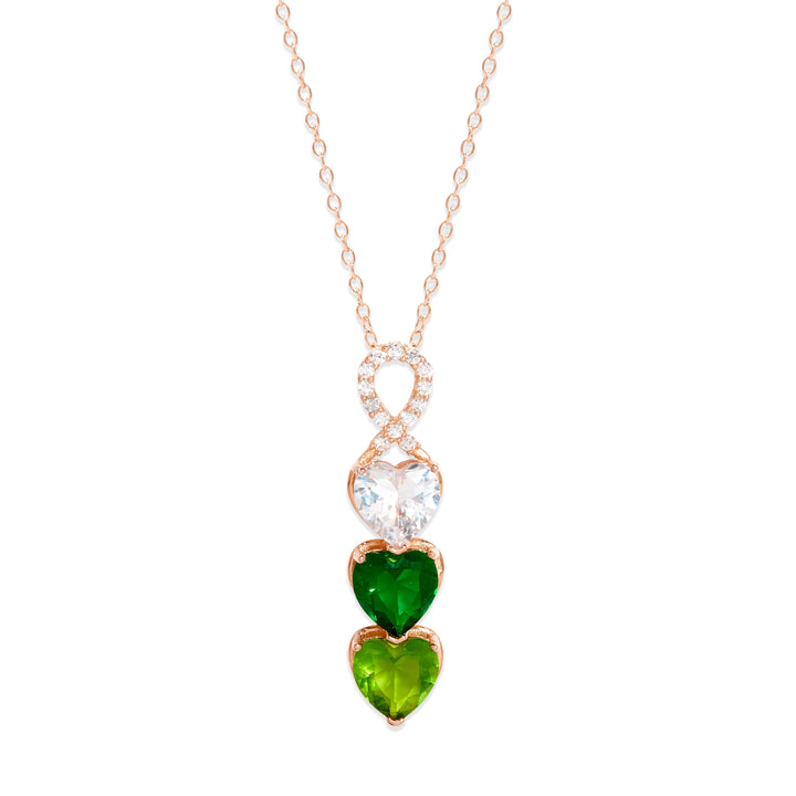 Infinity Custom Heart Birthstone Necklace