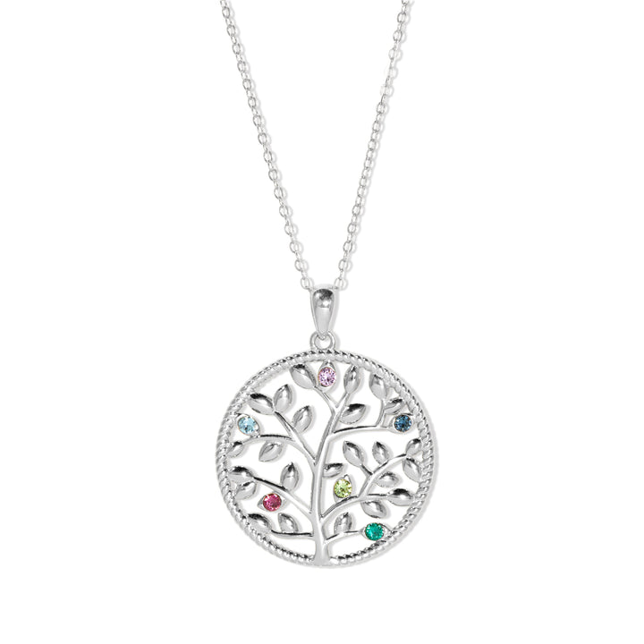 Custom Birthstone Family Tree Necklace