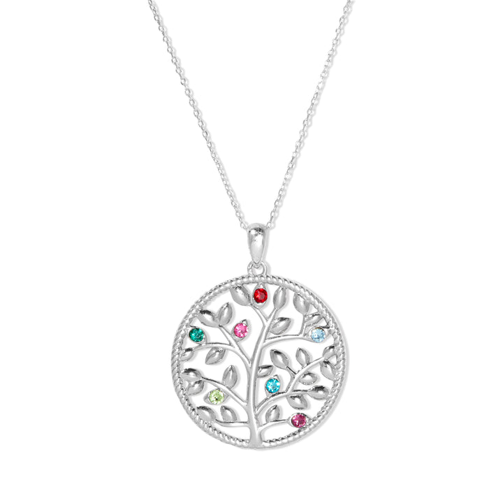 Custom Birthstone Family Tree Necklace