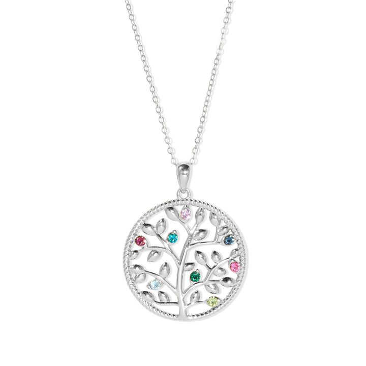 Custom Birthstone Family Tree Necklace