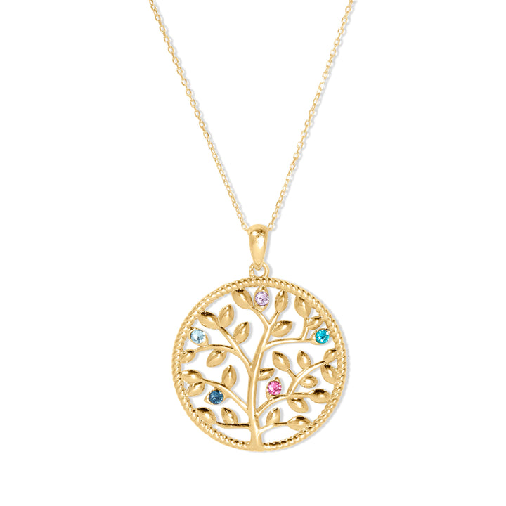 Custom Birthstone Family Tree Necklace