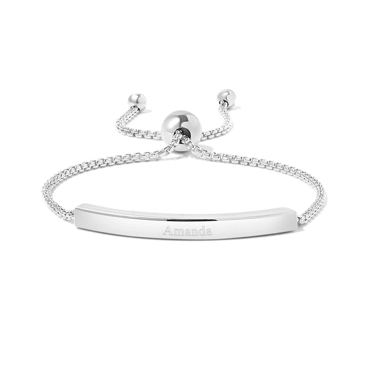 Engravable Name Bar Bolo Bracelet