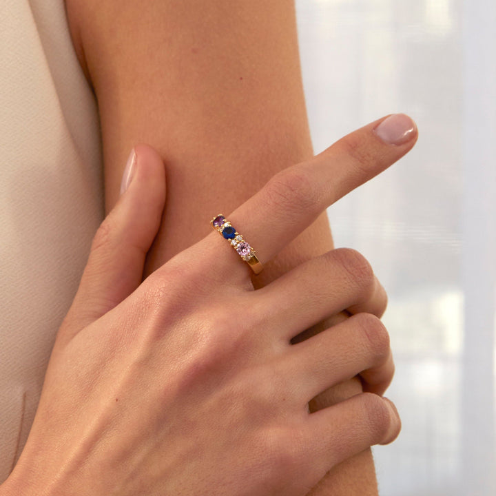 Custom Close to the Heart Birthstone Ring