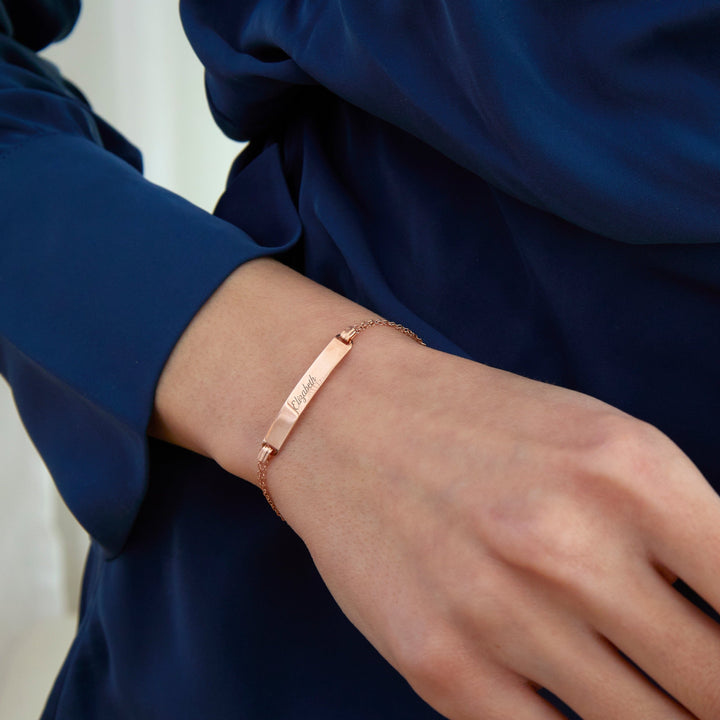 Engravable Name Bar Bracelet
