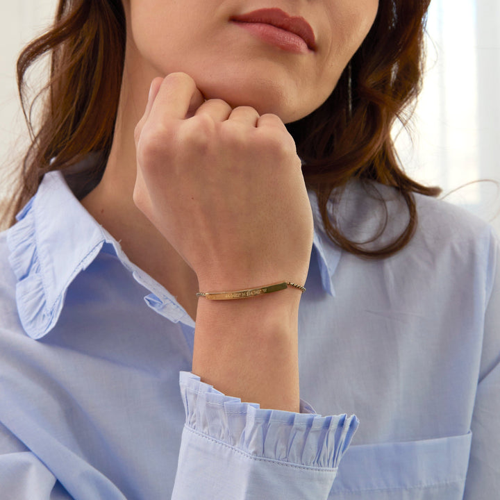 Custom Coordinate Name Bar Bolo Bracelet