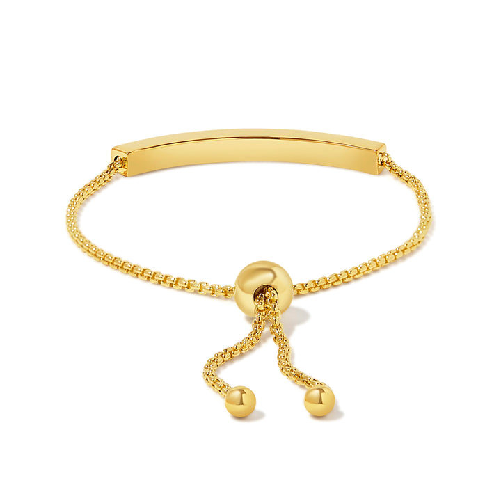 Custom Roman Numeral Name Bar Bolo Bracelet