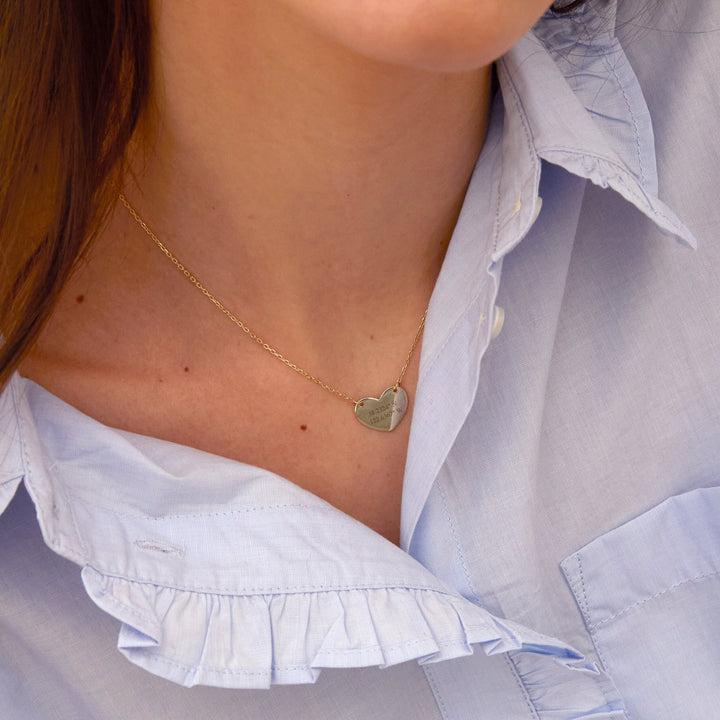 Custom Coordinate Heart Necklace