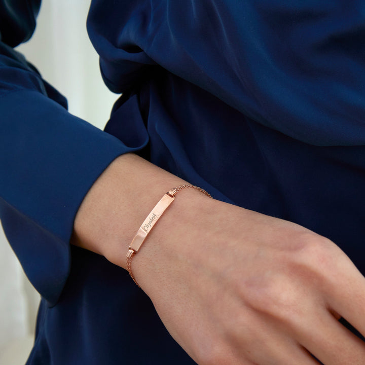 Engravable Name Bar Bracelet
