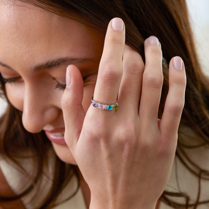 Custom Close to the Heart Birthstone Ring