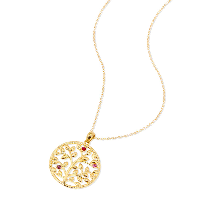 Custom Birthstone Family Tree Necklace
