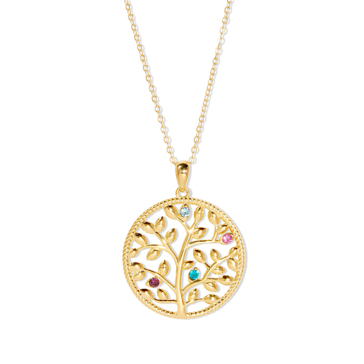Custom Birthstone Family Tree Necklace