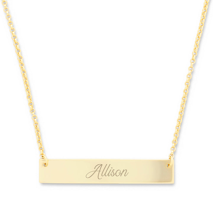 Engravable Petite Name Bar Necklace